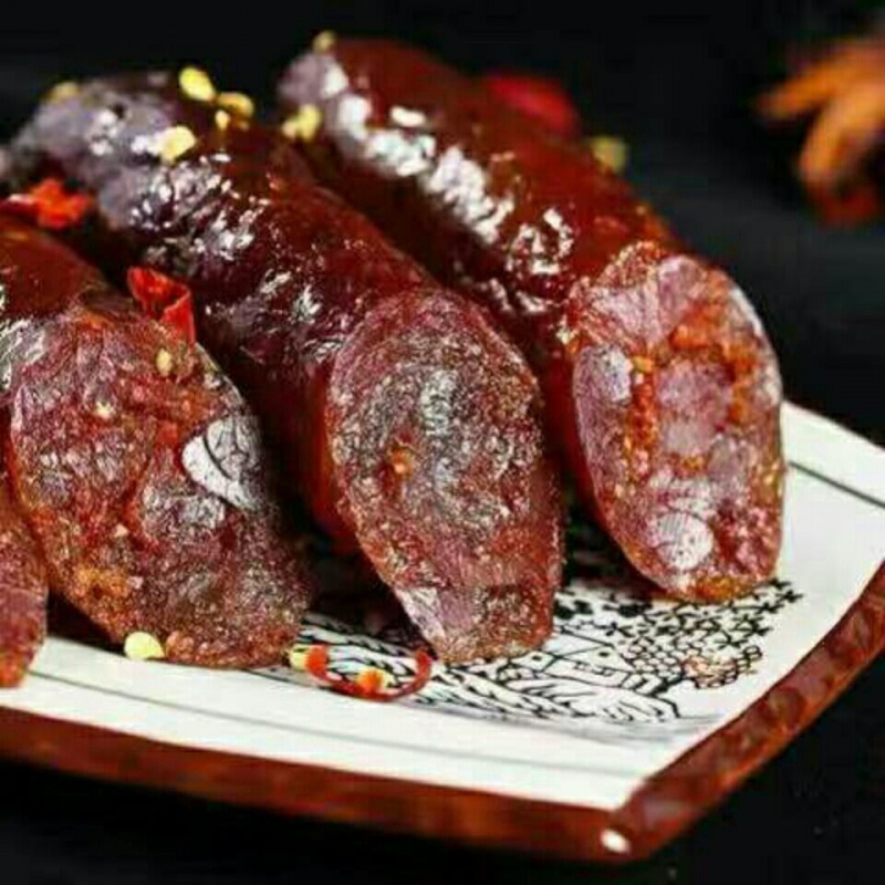 Sichuan Spicy Sausage sausage preserved in a farmhouse Artisanal Homemade Wax of Smoky Spicy Sausage Pork Grilled Sausage sausages