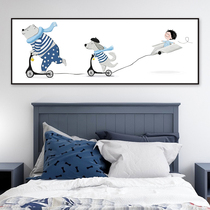 Bedroom Bedside Decoration Painting Nordic Cozy Hanging Painting Childrens Room Boy Girl Mural Room Sofa Background Wall Painting