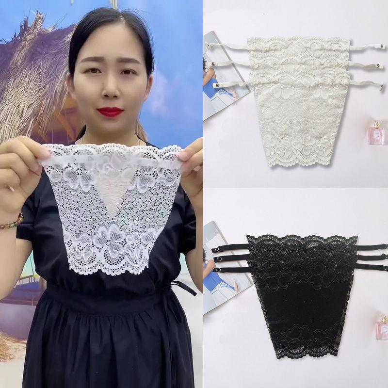One-piece neckline anti-walking light-smeared plethora lace florist lace with chest cloth invisible wrap chest-free and thin anti-leak chest god device