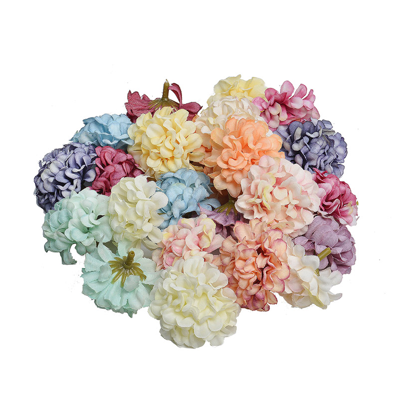 Mori simulation hydrangea head chrysanthemum diy handmade wreath corsage material silk flower wedding headdress flower wall arrangement