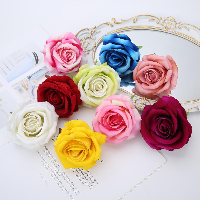 Simulation of rolled pork rose head fake flower wedding wall arrangement decorative material diy handmade flower props
