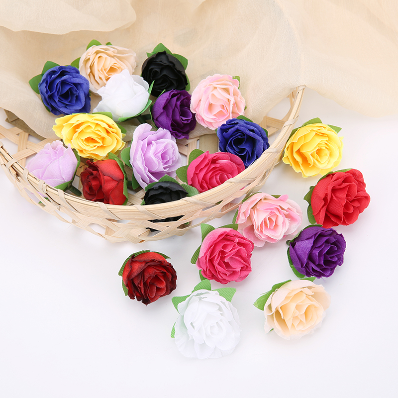 3 5cm simulation rose head DIY hand-made garment headdress hat accessories home wedding festival wall decoration