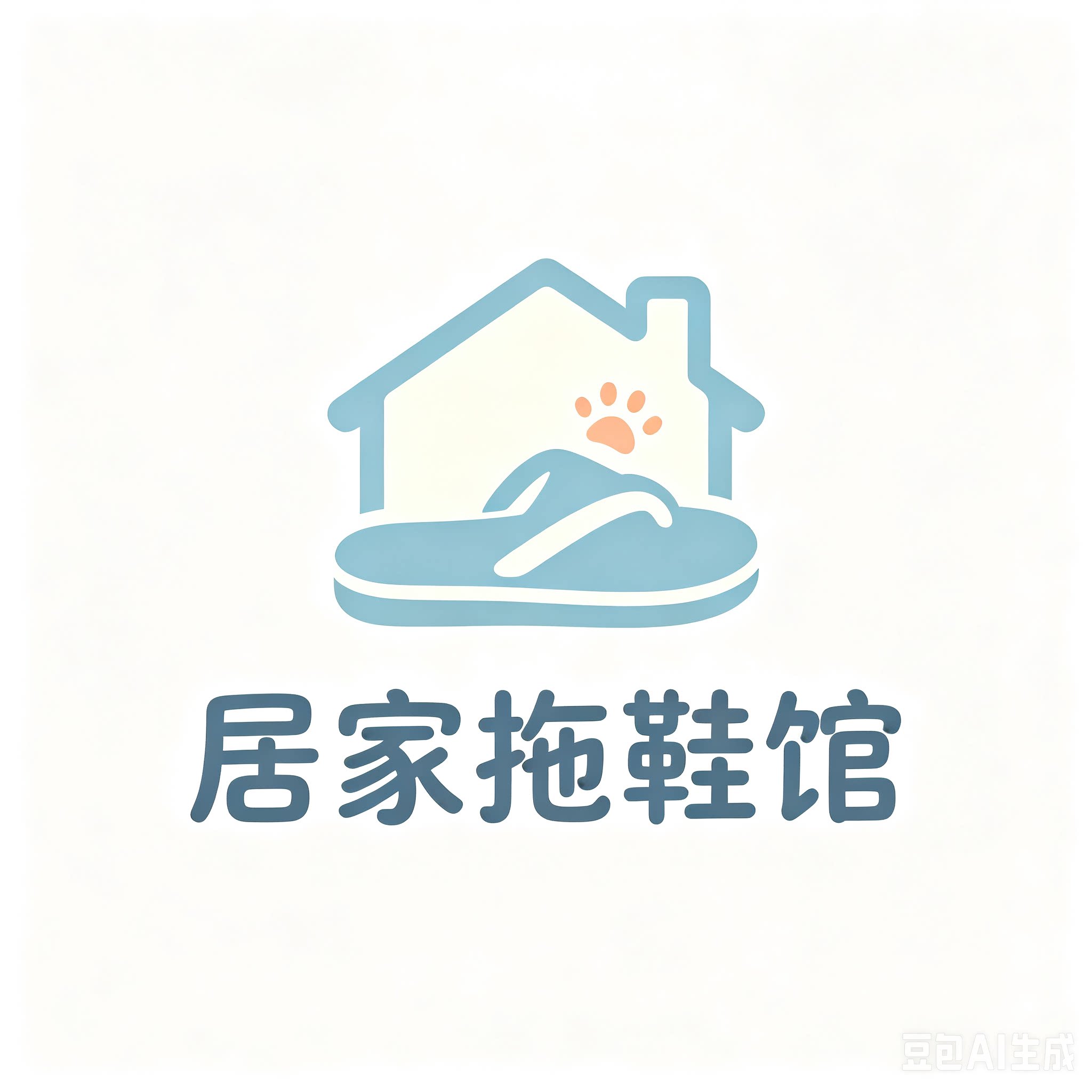 居家拖鞋馆的LOGO