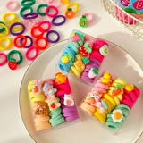 Безвредная милая детская эластичная резинка для волос, полотенце, не повреждает волосы