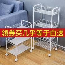 Mobile trolley rack bedroom finishing storage rack snack storage rack kitchen shelf floor multi-layer vegetable basket