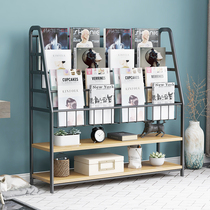 Iron landing bookshelf home living room childrens picture book rack office newspaper magazine rack creative simple shelf