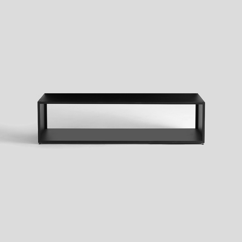 Minimalist strip short iron art TV cabinet onboard box Router desktop shelf Living room Decorative Narrow cabinet