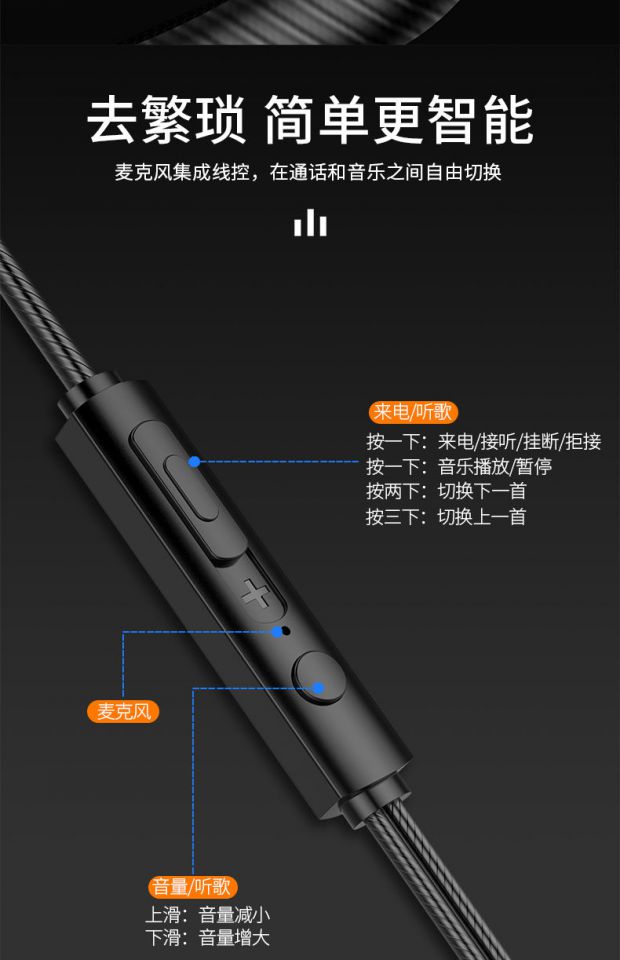 通用耳机oppo华为vivo苹果小米入耳