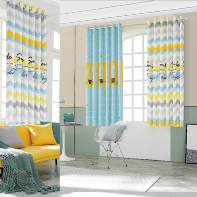 窗帘成品短款半帘儿童房遮光卧室飘窗客厅北欧简约现代特价短帘布