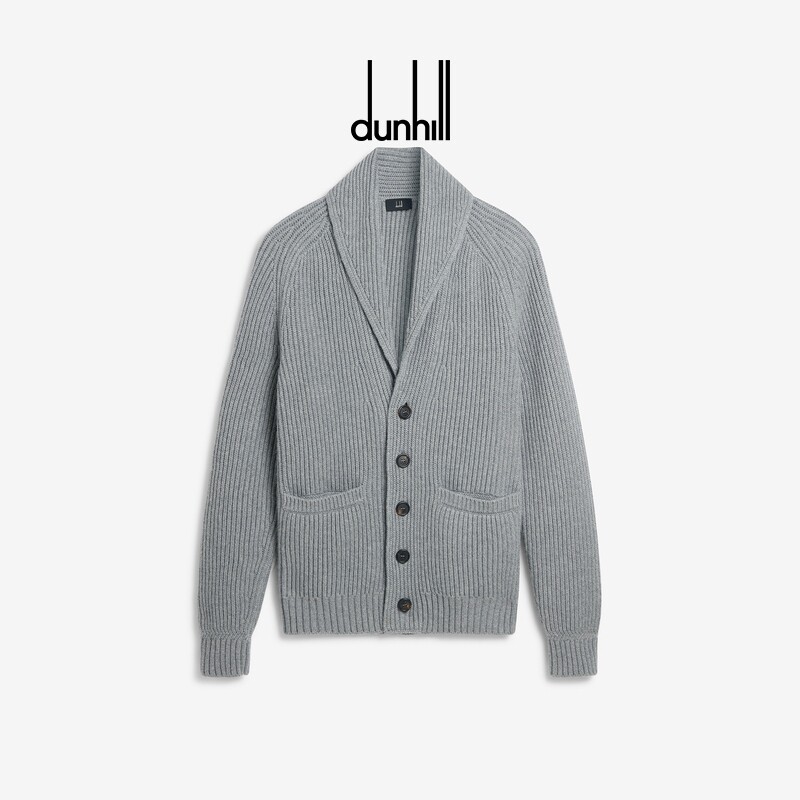 Осенние и зимние новинки 2024 года от dunhill, мужская куртка-кардиган с шалевым воротником Dunhill, повседневная осенняя куртка Изображение 1