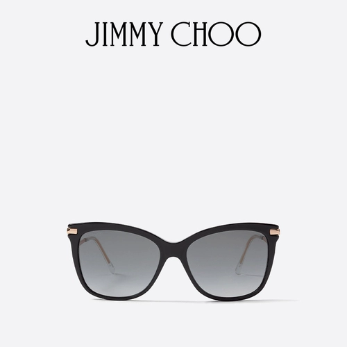 [Официальное подлинное] Джимми Чу/Штефф/С 55 Медное Золотое зеркало Черная рама Черная рама Солнцезащитные очки