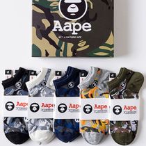 AAPE Ape head Hhead Socks Woms Ins de tiree Scott sports short Socks Male