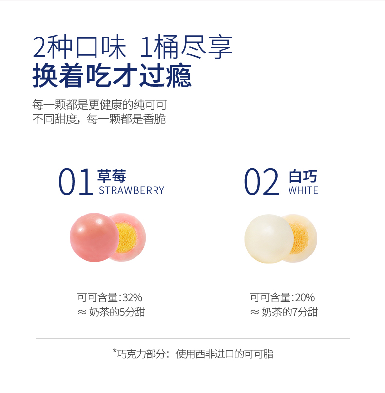 CODEX0蔗糖麦丽素纯可可脂双种口味桶装