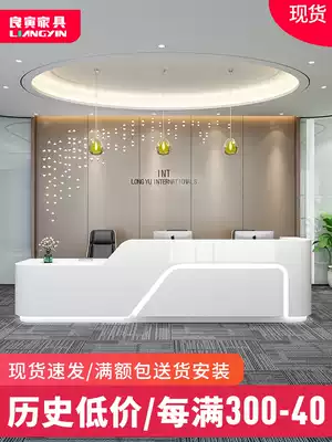 Company paint front desk Fashion kindergarten special-shaped reception Hotel consultation bar Hotel creative welcome cash register table