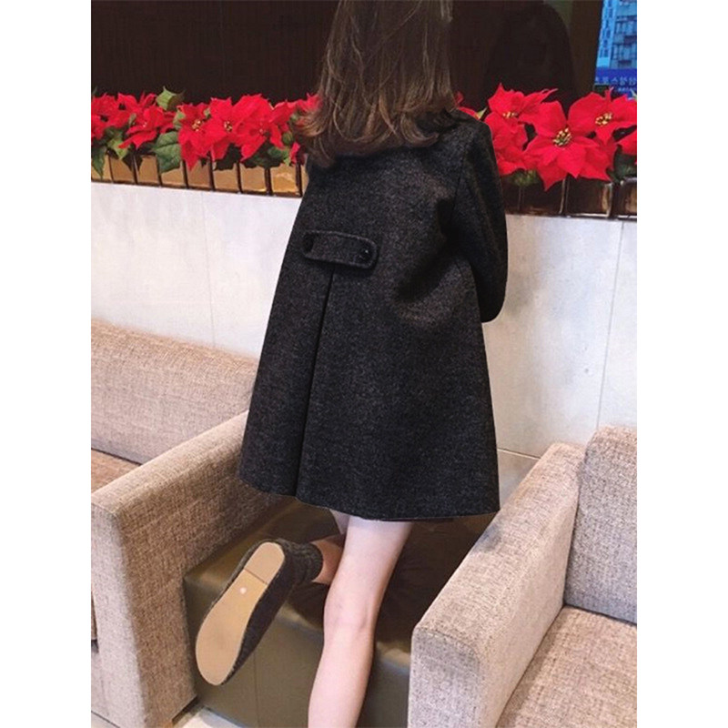 Double-sided Cashmere Woolen Coat Women's Short Spring and Autumn 2021 New Double-breasted Skinny Thickened Woolen Coat
