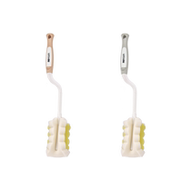 MOYUUM double layer sponge milk bottle brushed cleaning cup brush 360-degree rotating baby bottle cleaning special tool