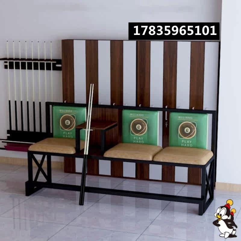 Special pu leather one-piece seat billiard sofa viewing chair billiard room rest chair two-person four-person ball room