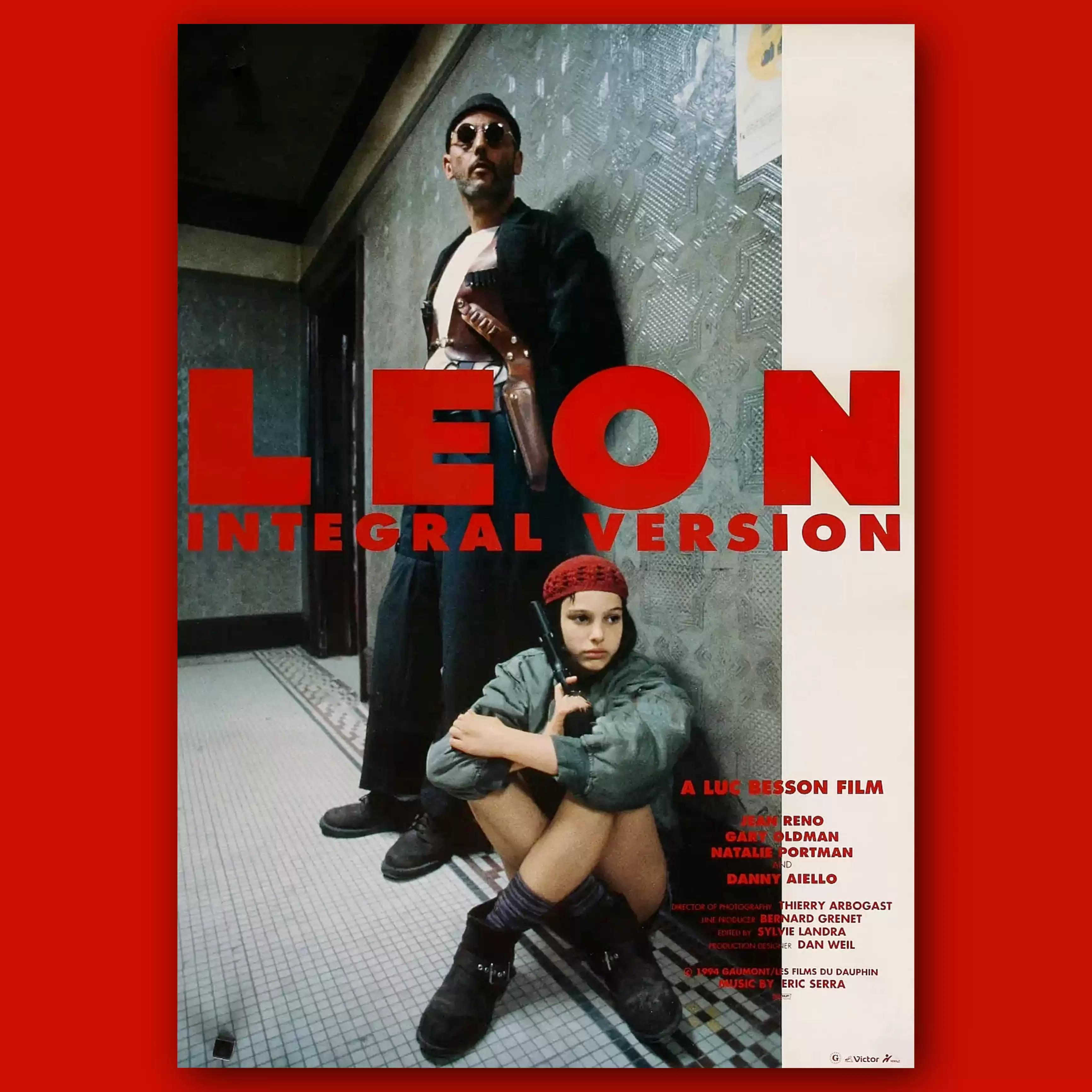 这个杀手不太冷Leon 娜塔莉·波特曼法国电影海报墙贴装饰画, image size:3465x3465