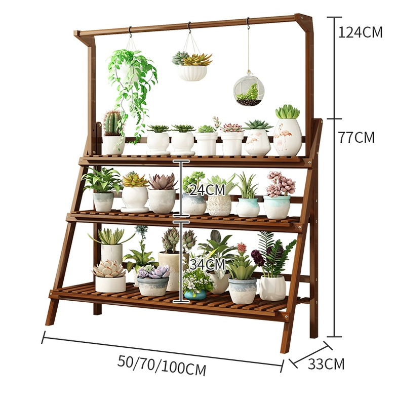 kệ treo tường ban công Ban Công Tầng Kệ Hoa Mọng Nước Trong Nhà Gỗ Chắc Chắn Phòng Khách Cây Xanh Kệ Chứa Đồ Gấp Nhỏ Treo Nhện Vật Có Hoa giá lưới bảo vệ ban công