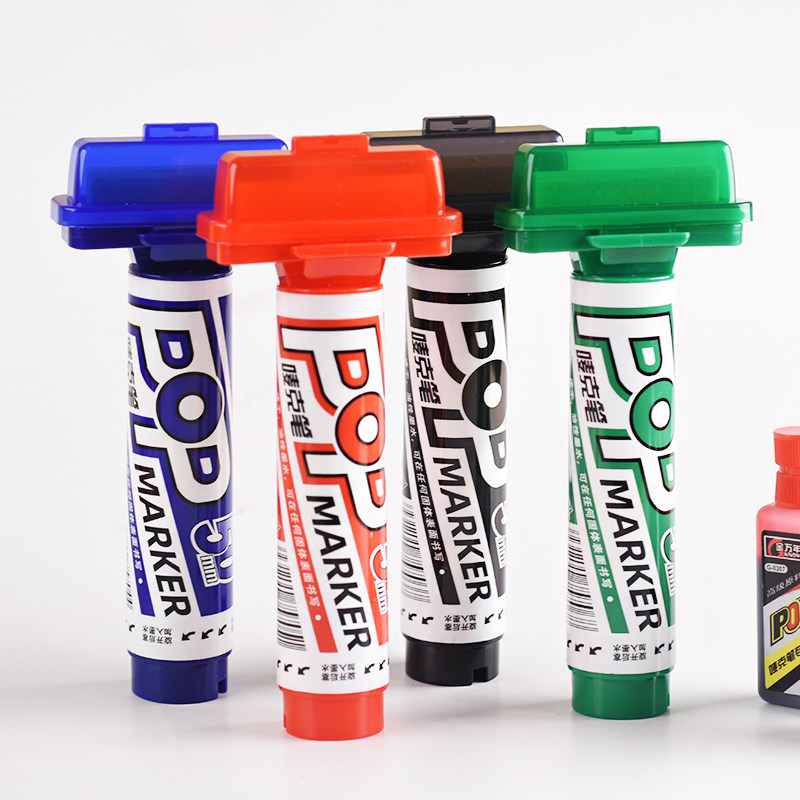Jinwannian 50mm Pop Marker Pen, Pharmacy-Specific Poster Pen, Marker Pen for Advertising, Supermarket Thick-Tip Art Pen