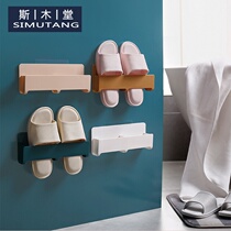 Strong wall-mounted shoes storage rack home living room bedroom bathroom trailer rack-free plastic shoe rack