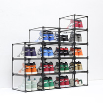 2020 high transparent acrylic side open sneakers storage collection dust display box assembly shoe cabinet wall magnetic superposition