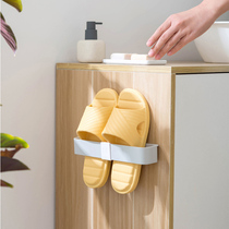 Three-dimensional saving space no trace stickers shoes storage rack wall pasted bathroom wall-mounted slippers shelf home