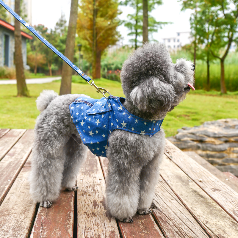 Dogs traction rope vest type chest back small and medium size walking dog rope dog chain Teddy Beaumey puppies pet supplies