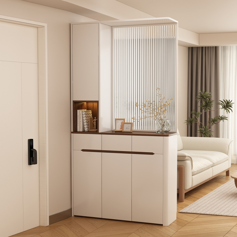 2026 New Model Entrance Cabinet Facing the Front Door, Living Room Screen Partition Cabinet, Arc-Shaped Shoe Cabinet, Glass Decorative Foyer Cabinet 2026 New Model Entrance Cabinet Facing the Front Door, Living Room Screen Partition Cabinet, Arc-Shaped Shoe Cabinet, Glass Decorative Foyer Cabinet