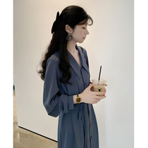 2021 new summer tea hysteria style retro superfairy sweet and long dresses small balsamic windy first love one-piece dress children fall