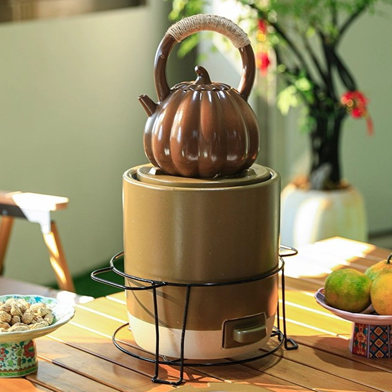 Five Generations of Green Charcoal Stoves for Brewing Tea, Roasting, and Heating Milk, Traditional Clay Stoves for Home Use