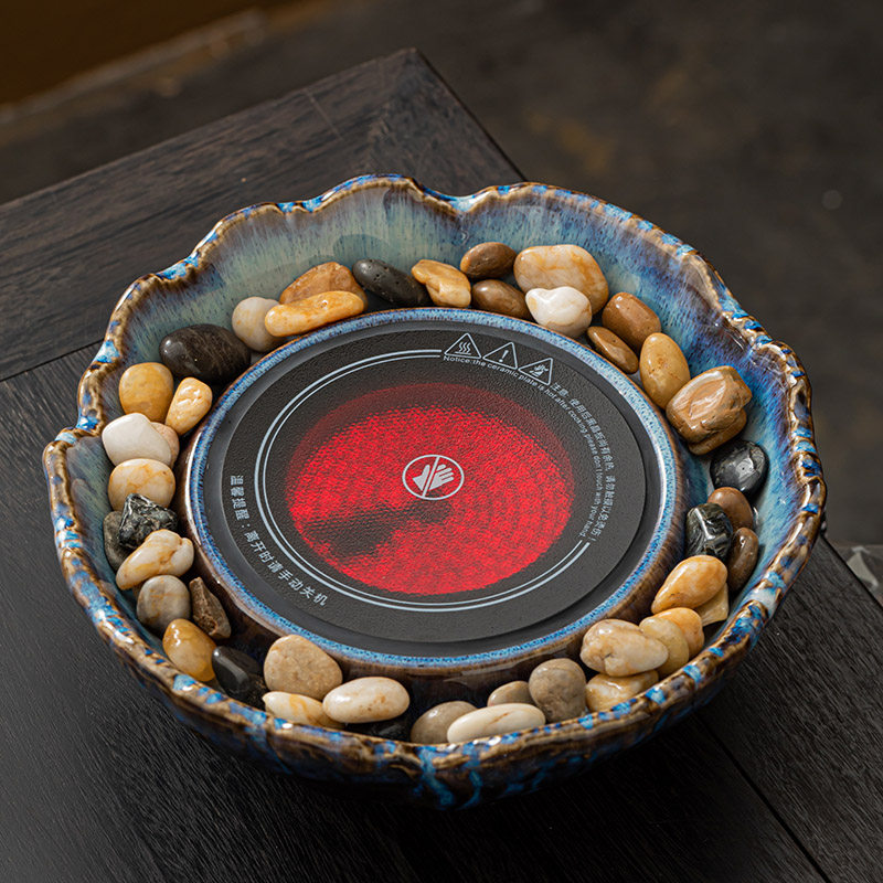 Heat-Resistant Glass Teapot with Handle and Teacups, Complete Set with Electric Ceramic Stove for Brewing and Steaming, Suitable for Home Indoor Use