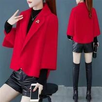 2021 New large dough jacket 200 pounds fashionable high - autumn winter shawl short
