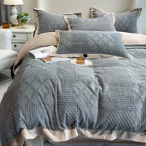 Four sets of winter coral suede light and luxurious flannel 2021 new tide bed linen milk suede bed bedding