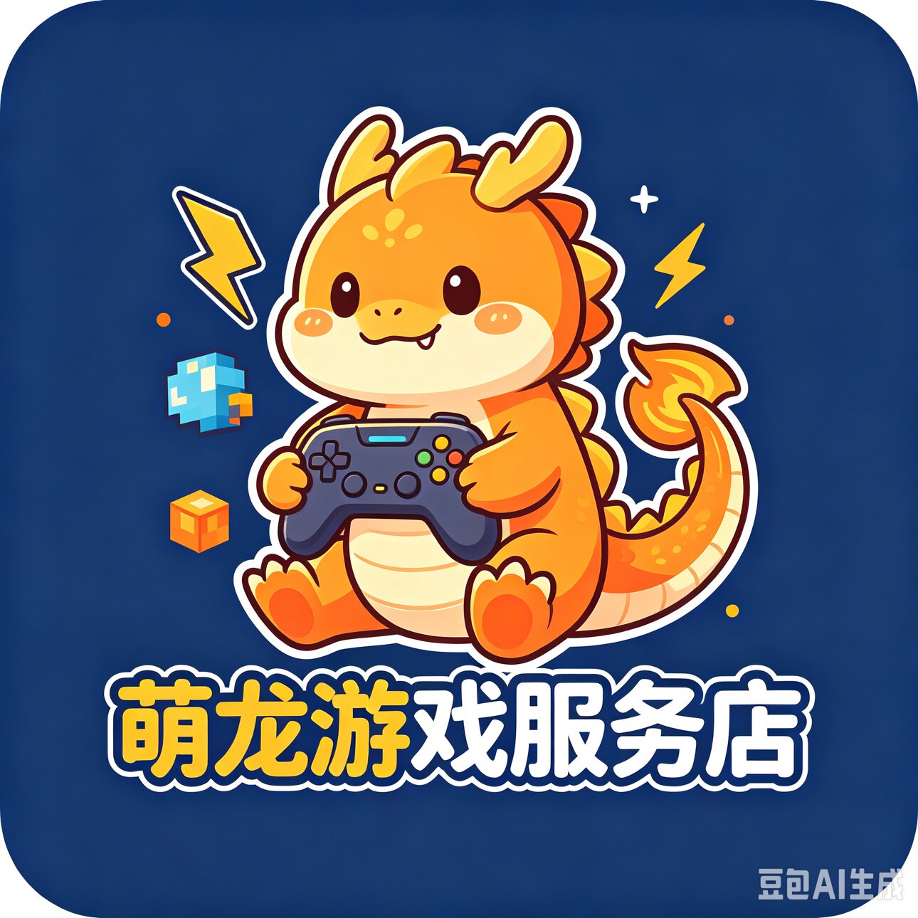 萌龙游戏服务店的LOGO