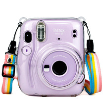 Polarid mini11 9 8 7c 7S camera bag transparent shell shell Protective case protective sleeve send rainbow shoulder strap
