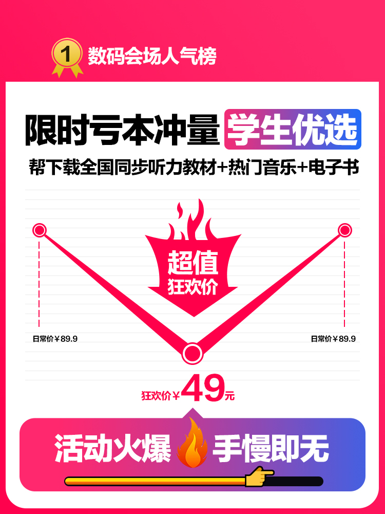 (Student preferred)Full screen mp3 Student edition Walkman Bluetooth edition mp4 ultra-thin music player mp5 Small portable mp6 English listening artifact Reading novels Listening songs dedicated p3