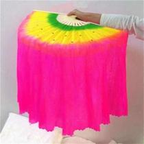 Adult dance fan with extended floating head double-sided silk fan square dance performance dance fan Northeastern Yangko fan