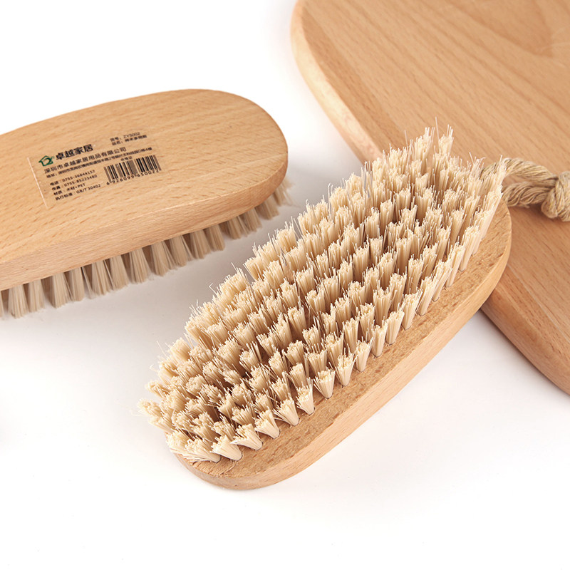 Versatile domestic beech wood brush cleaning deviner shoe brushed laundry brushed soft wow solid wood texture flexible cotton linen