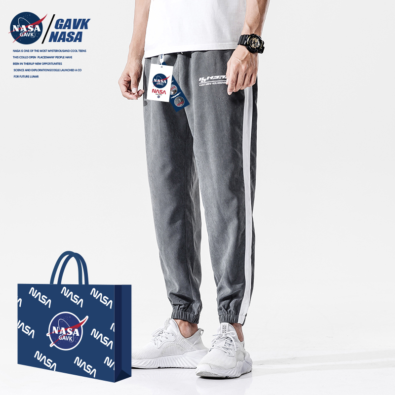NASA联名夏季薄款冰丝休闲裤