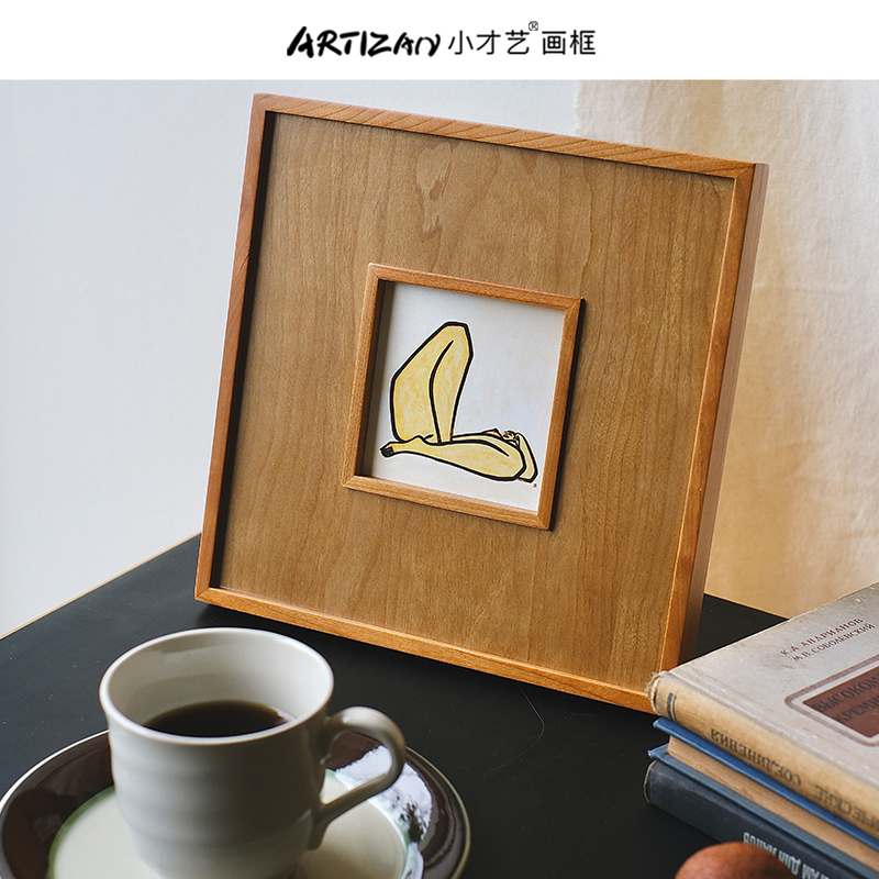 Solid Cherry Wood Picture Frame with Mortise and Tenon Craftsmanship, Vintage Framing for Wall Hanging Decoration, Antique Desktop Oil Painting Frame, Empty Outer Frame Solid Cherry Wood Picture Frame with Mortise and Tenon Craftsmanship, Vintage Framing for Wall Hanging Decoration, Antique Desktop Oil Painting Frame, Empty Outer Frame