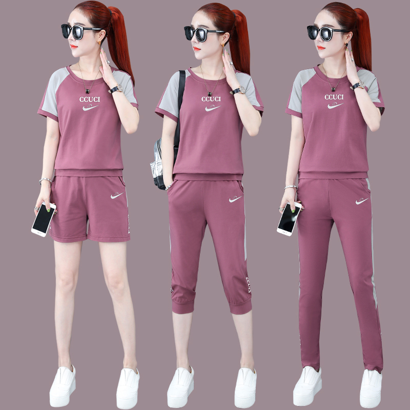 Official Web Official Flagship Store Sports Suit Ladies Summer 2022 New Casual Wear Fashion Two Sets