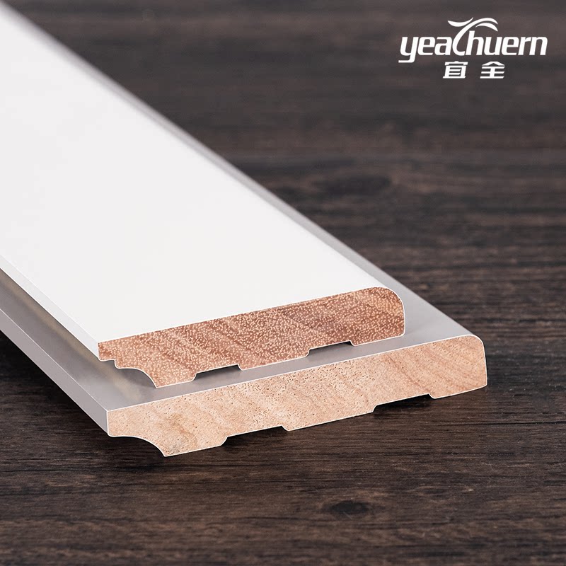 It is advisable to fully solid wood skirting board 8cm pure solid wood light luxury simple footline corner line sticker foot line wood black and white