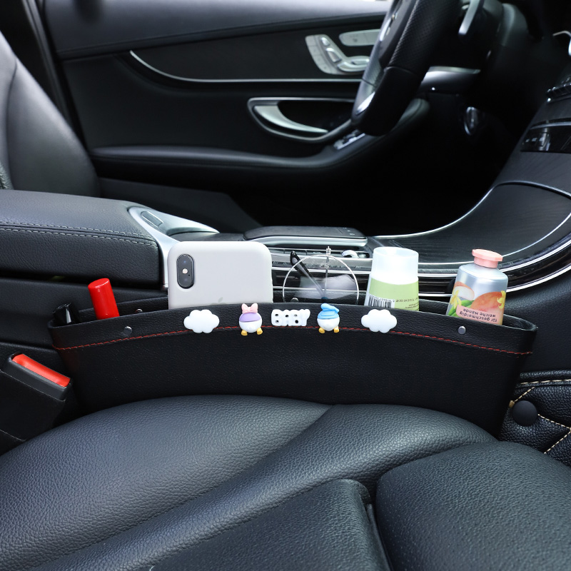 Car seat clamp seam storage box creative car gap multi-functional storage universal car interior accessories cute