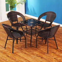 Rattan chair Three sets Balcony Tea Table And Chairs Combo Outdoor Outdoor Leisure Patio Rattan table and chairs Teng Chair Rattan table