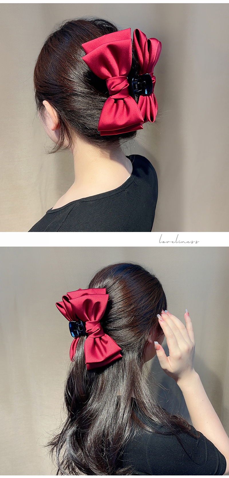 Fashion Bow Knot Organza Hair Claws 1 Piece display picture 1