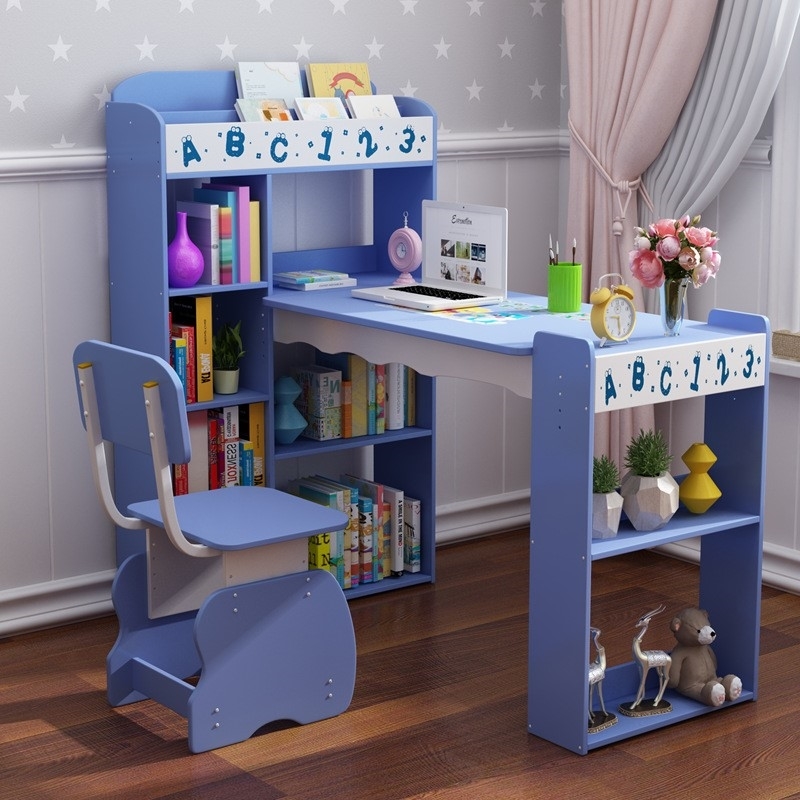 Desk Girl Bedroom Home Students Design Sense Middle School Students Girls' Cozy Books Table And Chairs Suit Children Double