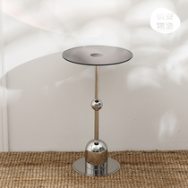 Slightly amused with rounded edges a few ins table coffee living-room sofa small tea table bedside home Bauhaus stainless steel