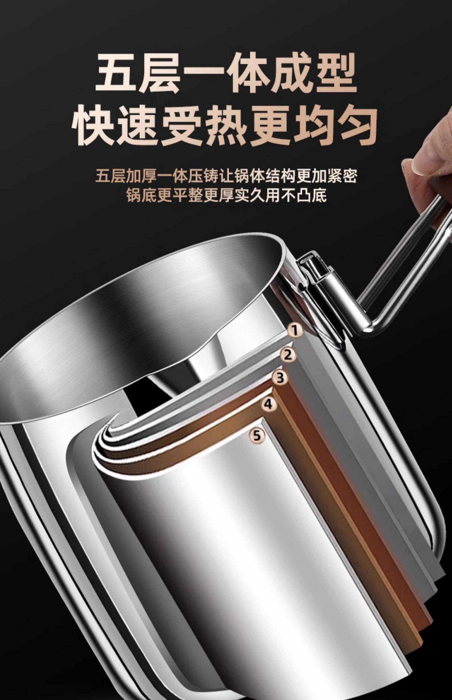 Фритюрница 德国316不锈钢油炸锅家用小型加高加深油炸锅带滤网省油小炸锅 Kengq