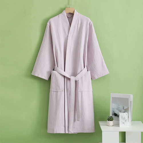 Хлопковый банный халат подходит для мужчин и женщин для влюбленных, пижама